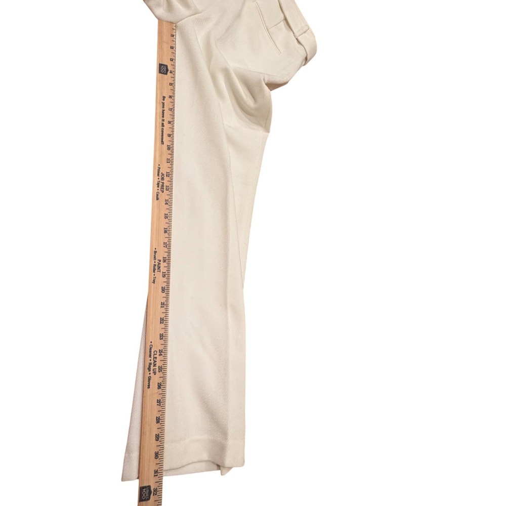 Ann Taylor Womens High Rise Belted Flare Leg Trousers Winter White Size 0 NWT - Picture 6 of 8